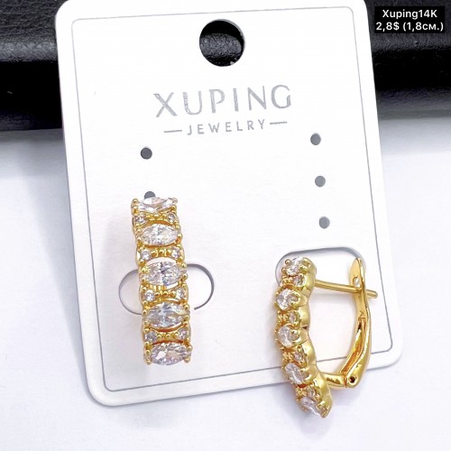 Сережки Xuping14К 10689 ( 1.8 см.)